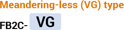Meandering-less (VG) type FB2C-VG