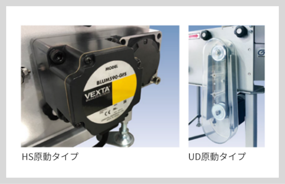 HS原動タイプとUD原動タイプのイメージ
