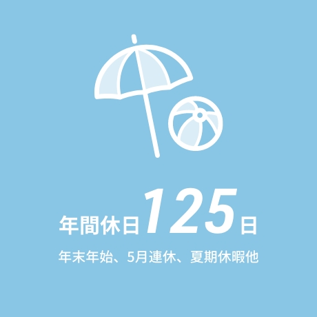 年間休日125日