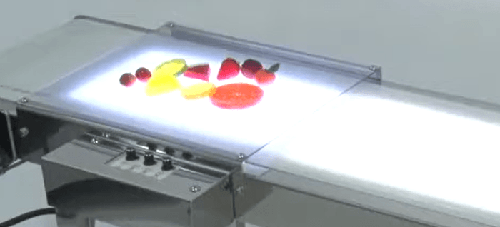 LEDライトパネル付コンベヤ
